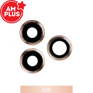 AMPLUS Rear Camera Lens with Bezel for iPhone 11 Pro / 11 Pro Max-Gold