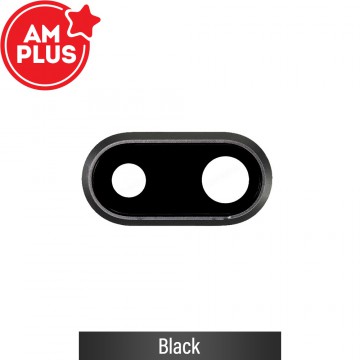 AMPLUS Rear Camera Lens with Bezel for iPhone 8 Plus-Black