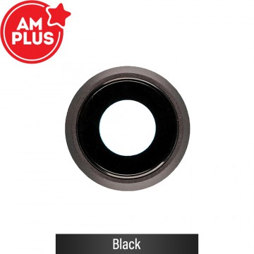 AMPLUS Rear Camera Lens with Bezel for iPhone 8-Black