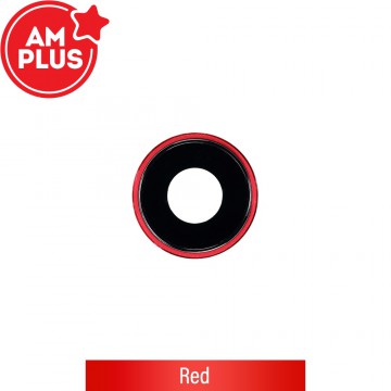 AMPLUS Rear Camera Lens with Bezel for iPhone XR-Red
