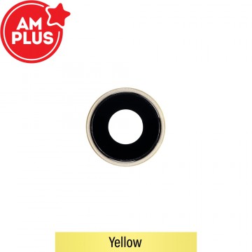 AMPLUS Rear Camera Lens with Bezel for iPhone XR-Yellow
