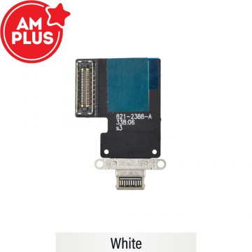 AMPLUS Charging Port with Flex Cable for iPad Pro 12.9 (2018 / 2020) / Pro 11 (2018 / 2020) -White