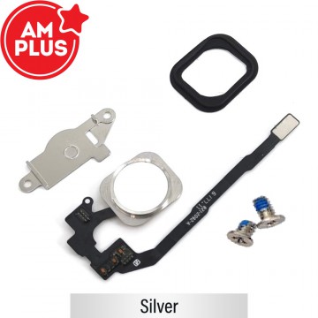AMPLUS Home Button Flex Cable with Bracket for iPhone 5S SE-Silver