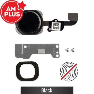 AMPLUS Home Button Flex Cable with Bracket Set + Screws for iPhone 6S-Black