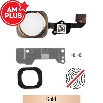 AMPLUS Home Button Flex Cable with Bracket Set + Screws for iPhone 6S-Gold