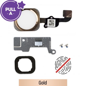 Home Button Flex Cable with Bracket Set + Screws for iPhone 6S Plus-Gold (PULL-A)
