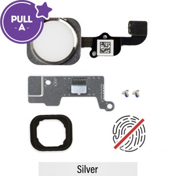 Home Button Flex Cable with Bracket Set + Screws for iPhone 6S Plus-Silver (PULL-A)