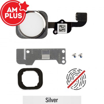 AMPLUS Home Button Flex Cable with Bracket Set + Screws for iPhone 6S-Silver
