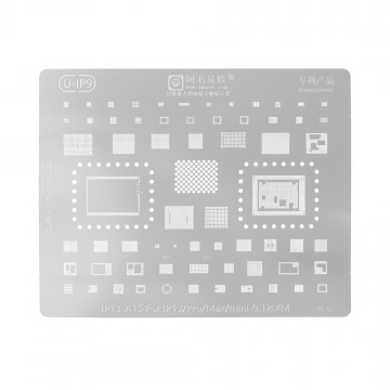 AMAOE BGA Reballing Stencil With CPU Position for iPhone 13 / 13 mini / 13 Pro / 13 Pro Max-A15