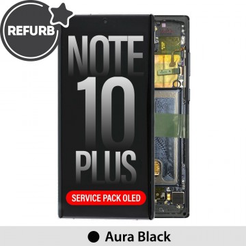 Samsung Galaxy Note 10 Plus REFURB OLED Screen Replacement Digitizer with Frame-Aura Black