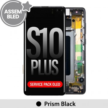 ASSEMBLED OLED Screen Replacement with Frame for Samsung Galaxy S10 Plus G975F-Prism Black