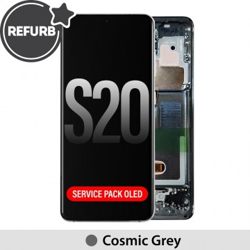 Samsung Galaxy S20 G980F REFURB OLED Screen Replacement Digitizer with Frame-Cosmic Grey
