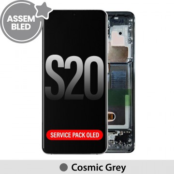 ASSEMBLED OLED Screen Replacement with Frame for Samsung Galaxy S20 G980F-Cosmic Grey