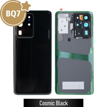 BQ7 Rear Cover Glass For Samsung Galaxy S20 Ultra G988-Cosmic Black (As the same as service pack but not from official Samsung)