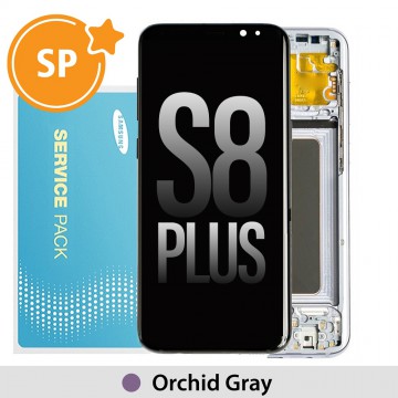 Samsung Galaxy S8 Plus G955F OLED Screen Replacement with Frame Digitizer GH97-20470C (Service Pack)-Orchid Gray
