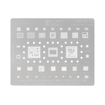 AMAOE BGA Reballing Stencil With CPU Position SAM17 for Samsung Galaxy S22 / S22 Plus / S22 Ultra etc