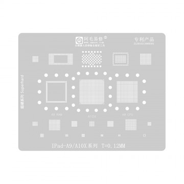 AMAOE BGA Reballing Stencil With CPU Position for iPad A9 / A10X Series