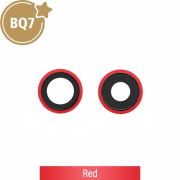 BQ7 Rear Camera Lens With Bracket for iPhone 12 / 12 Mini-Red