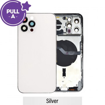 Rear Housing with Small Parts for iPhone 12 Pro Max (PULL-A)-Silver