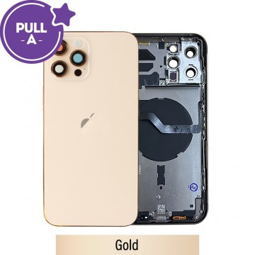 Rear Housing with Small Parts for iPhone 12 Pro Max (PULL-A)-Gold
