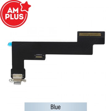 AMPLUS Charging Port with Flex Cable for iPad Air (2020) (Wi-Fi)-Blue