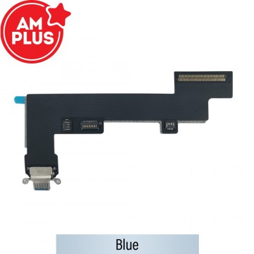 AMPLUS Charging Port with Flex Cable for iPad Air (2020) (Wi-Fi + Cellular)-Blue