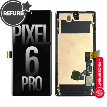 REFURB OLED Screen Digitizer with Bezel Frame and Fingerprint Sensor for Google Pixel 6 Pro