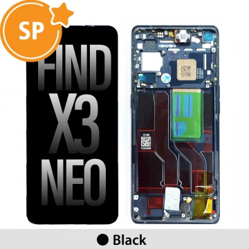 OLED Screen Digitizer Replacement with Frame for OPPO Find X3 Neo 4906179 (Service Pack)-Black
