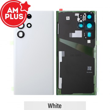 AMPLUS Rear Cover Glass For Samsung Galaxy S22 Ultra S908B-White