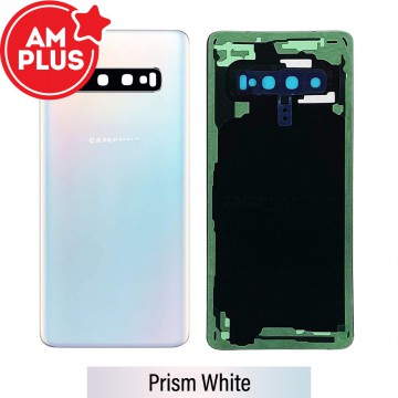 AMPLUS Rear Cover Glass For Samsung Galaxy S10 G973F-Prism White