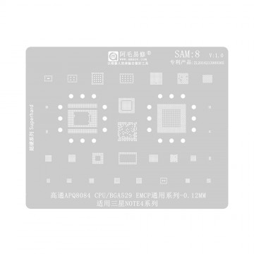 AMAOE BGA Reballing Stencil With CPU Position SAM8 for Samsung Galaxy Note 4