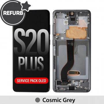 Samsung Galaxy S20 Plus REFURB OLED Screen Replacement Digitizer with Frame G985 / G986-Cosmic Grey