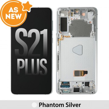 AS NEW-Samsung Galaxy S21 Plus 5G G996B OLED Screen Replacement-Phantom Silver (SERVICE PACK SCREEN AND SERVICE PACK FRAME ASSEMBLED)