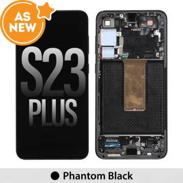 AS NEW-Samsung Galaxy S23 Plus S916B OLED Screen Replacement-Phantom Black (SERVICE PACK SCREEN AND SERVICE PACK FRAME ASSEMBLED)