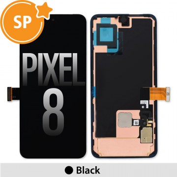 LCD Screen Replacement With Frame for Google Pixel 8 G949-00555-01 (Service Pack)-Black