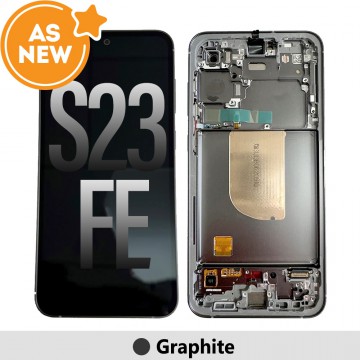 AS NEW-Samsung Galaxy S23 FE OLED Screen Replacement-Graphite (SERVICE PACK SCREEN AND SERVICE PACK FRAME ASSEMBLED)