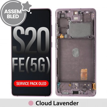 ASSEMBLED OLED Screen Replacemen for Samsung Galaxy S20 FE G780 / G781-Cloud Lavender 