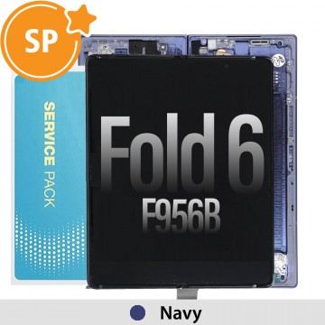Samsung Galaxy Z Fold6 5G F956B Screen Replacement with Frame GH82-35042C (Service Pack)-Navy (Blackout issue fix: https://youtu.be/CEnwc6FKJLk)