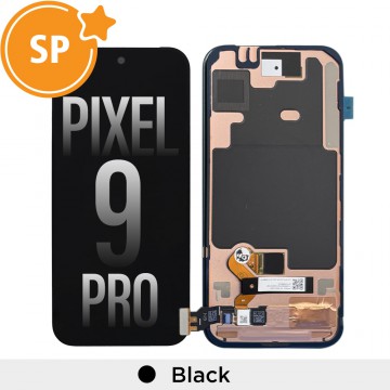OLED Screen Digitizer With Frame and Fingerprint for Google Pixel 9 Pro-Black (Service Pack)