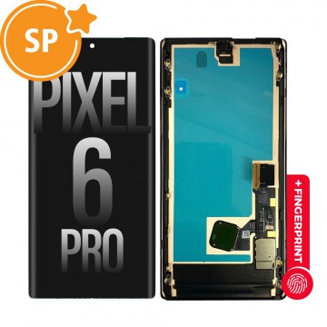 OLED Screen Digitizer with Bezel Frame and Fingerprint Sensor for Google Pixel 6 Pro (Service Pack)