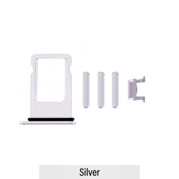 SIM Card Tray and Side Button for iPhone 8 / SE (2020)-Silver