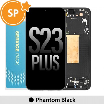 Samsung Galaxy S23 Plus S916B OLED Screen Replacement Digitizer with Frame GH82-30476A (Service Pack)-Phantom Black