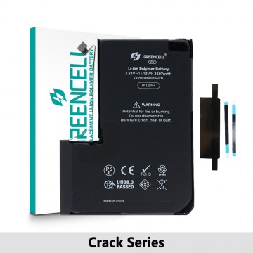 Greencell Crack Series- iPhone 12 Pro Max CRACK Battery with Adhesive Strips 3687mAh (No Need Soldering & No Need Tag-on)