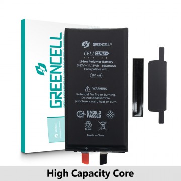 Greencell Core Series- High Capacity 3650mAh iPhone 14 Replacement Battery Core with Adhesive Strips