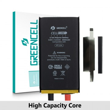 Greencell Core Series- High Capacity 3300mAh iPhone 12 / 12 Pro Replacement Battery Core with Adhesive Strips 