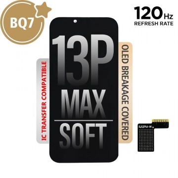 120HZ HIGH REFRESH RATE BQ7 Soft OLED Assembly for iPhone 13 Pro Max Screen Replacement With IC Chip Fransfer Flex 6703RR (Compatible for IC chip transfer)