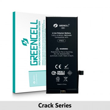 Greencell Crack Series- iPhone SE (2020) CRACK Battery with Adhesive Strips 1821mAh (No Need Soldering & No Need Tag-on)