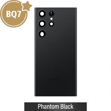 BQ7 Rear Cover Glass for Samsung Galaxy S23 Ultra S918B-Phantom Black