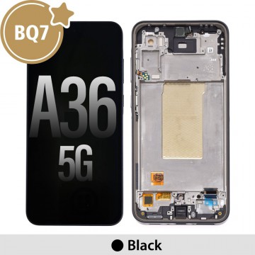 Samsung Galaxy A36 5G A366B BQ7 OLED Assembly Replacement with Frame-Black