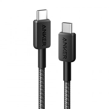 Anker 322 USB-C to USB-C Cable (3ft Braided)-Black